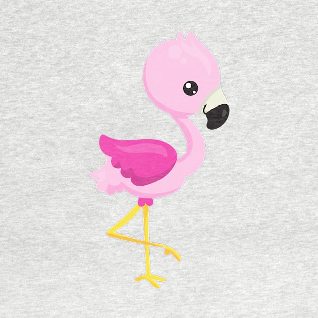 Cute Flamingo, Baby Flamingo, Pink Flamingo, Bird by Jelena Dunčević